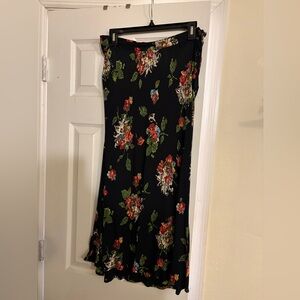 Carole Little black vintage maxi skirt